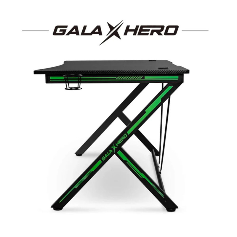 GalaxHero RGB Gaming Table- Black/Green - طاولة
